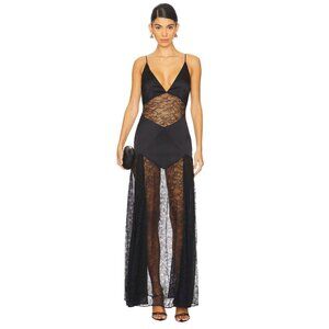 House of Harlow 1960 x REVOLVE Izrah Gown in Black Medium New Womens Lace Maxi